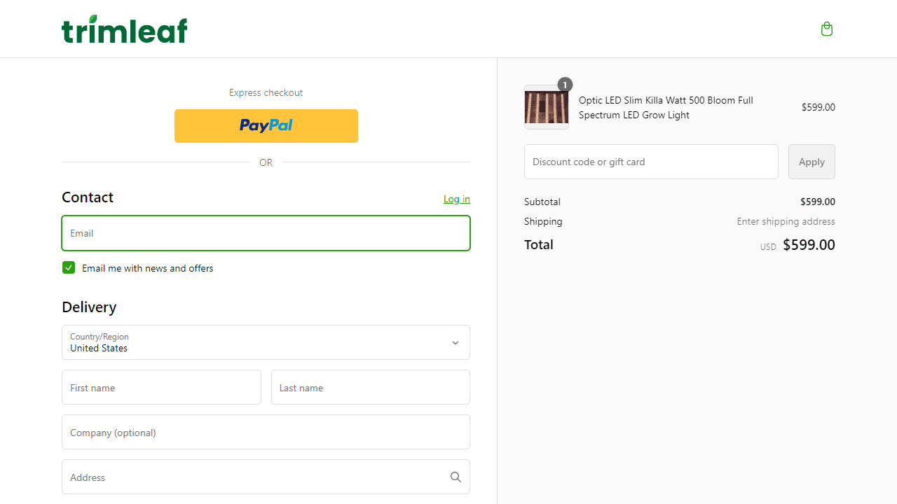 How to apply Trimleaf coupon code